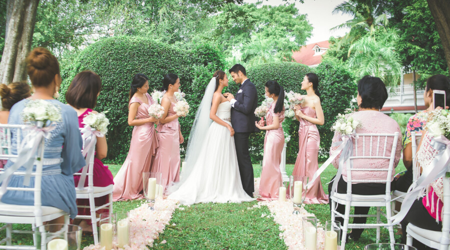 Poolside Garden Ceremony