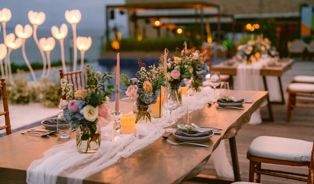 Rooftop Poolside Reception