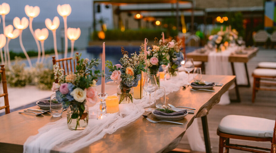 Rooftop Poolside Reception