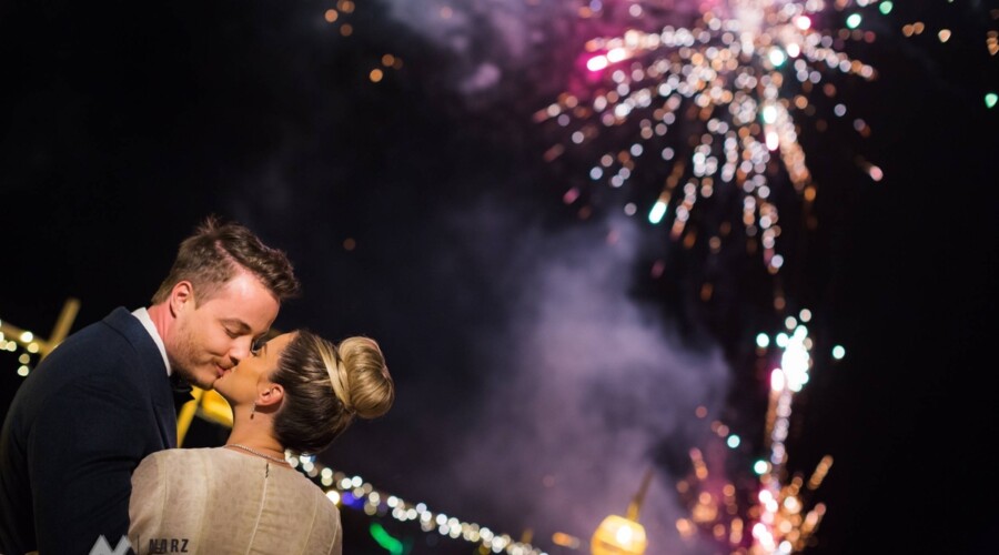 Beachfront Fireworks