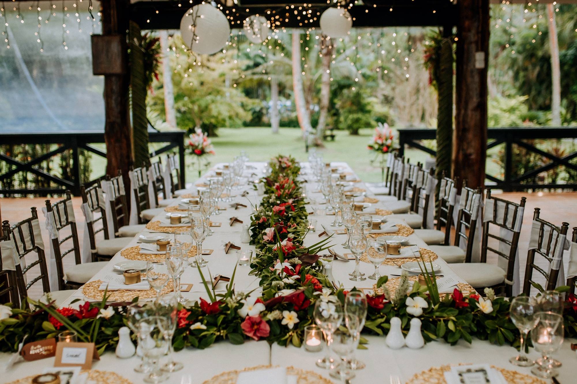 Tropical Garden Reception Dinner