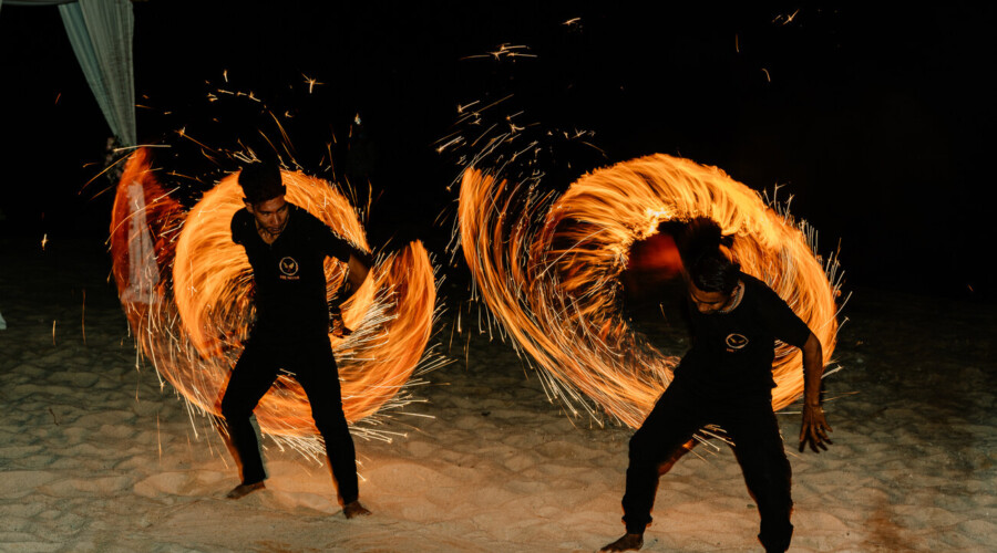 Fire dancers