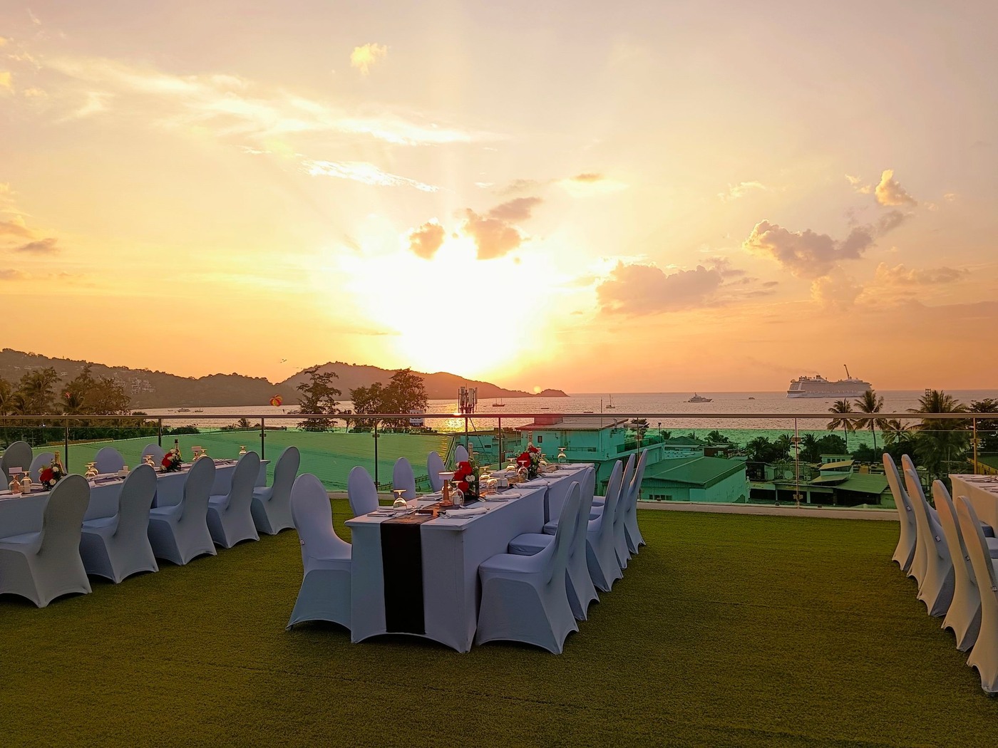 Kee Resort Sunset Reception on Rooftop