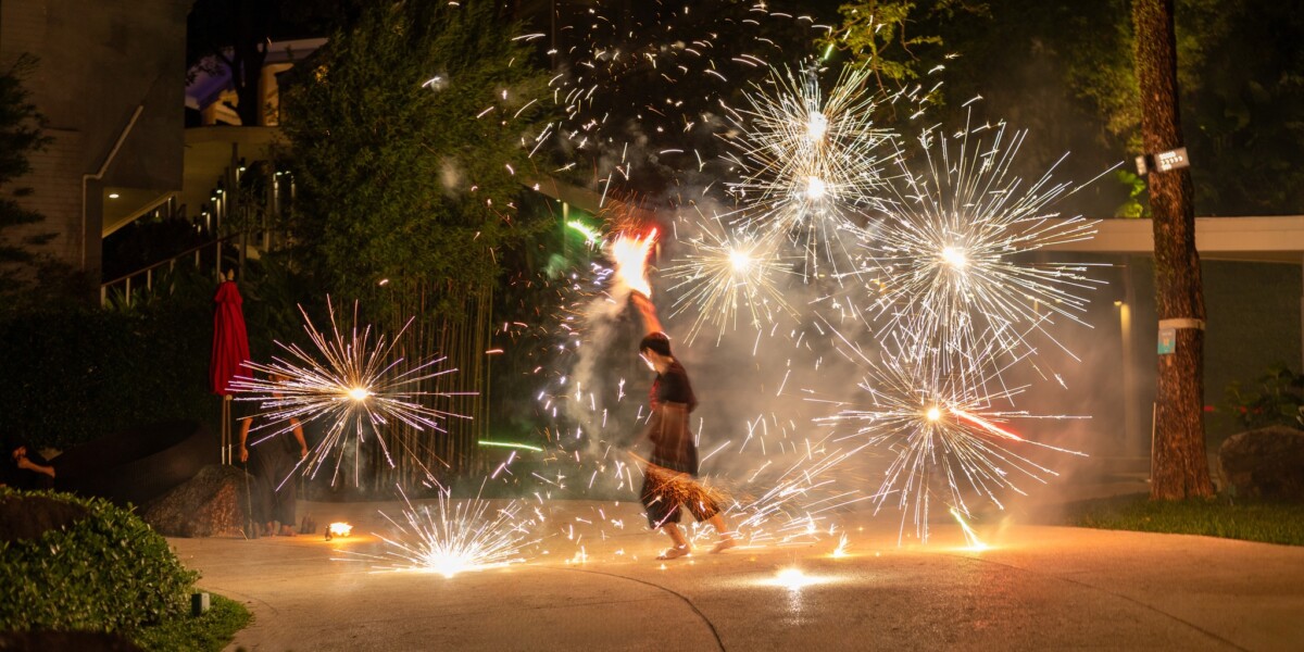 Fire dancers