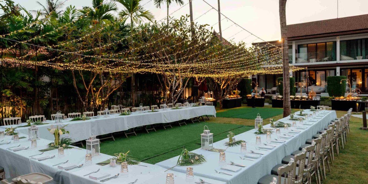 Reception dinner on Lawn