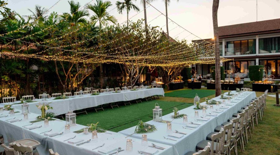 Reception dinner on Lawn
