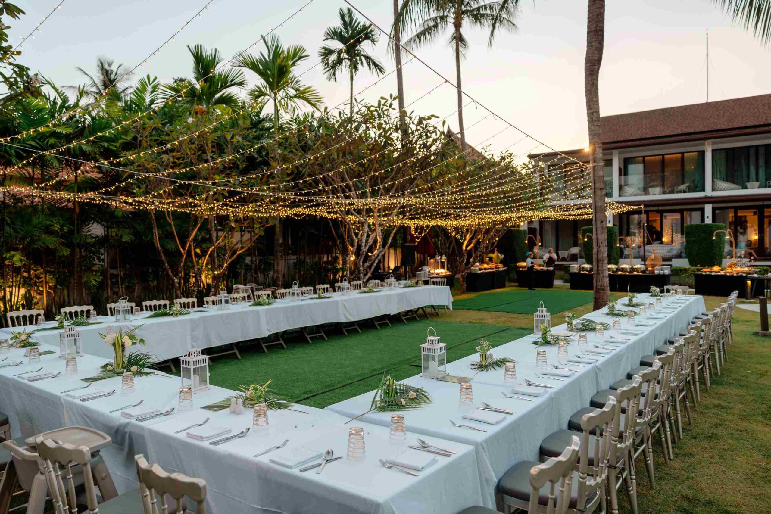 Reception dinner on Lawn
