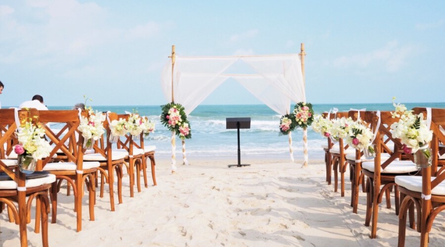 Beachside ceremony
