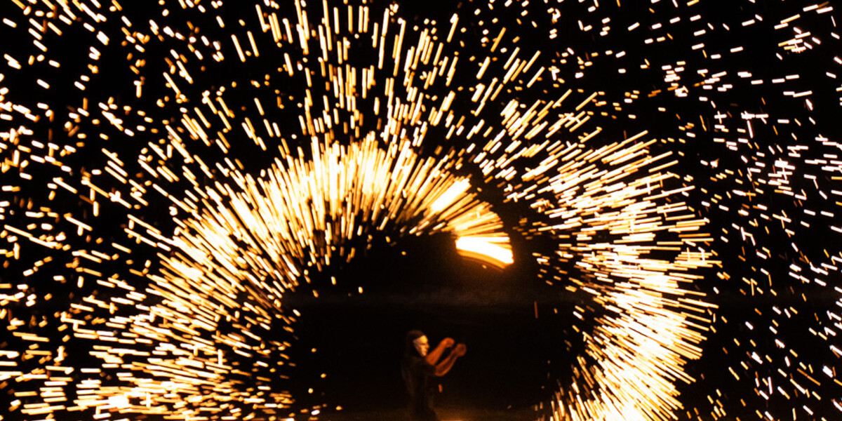 Fire dance show