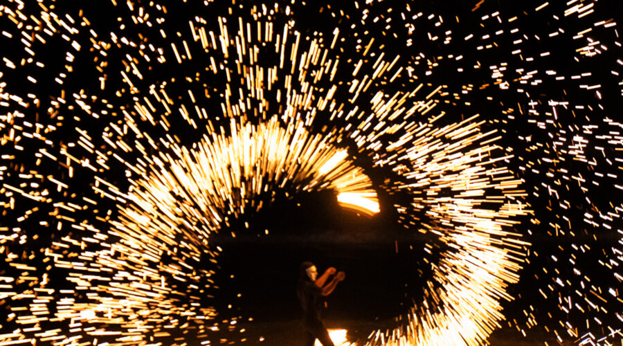 Fire dance show