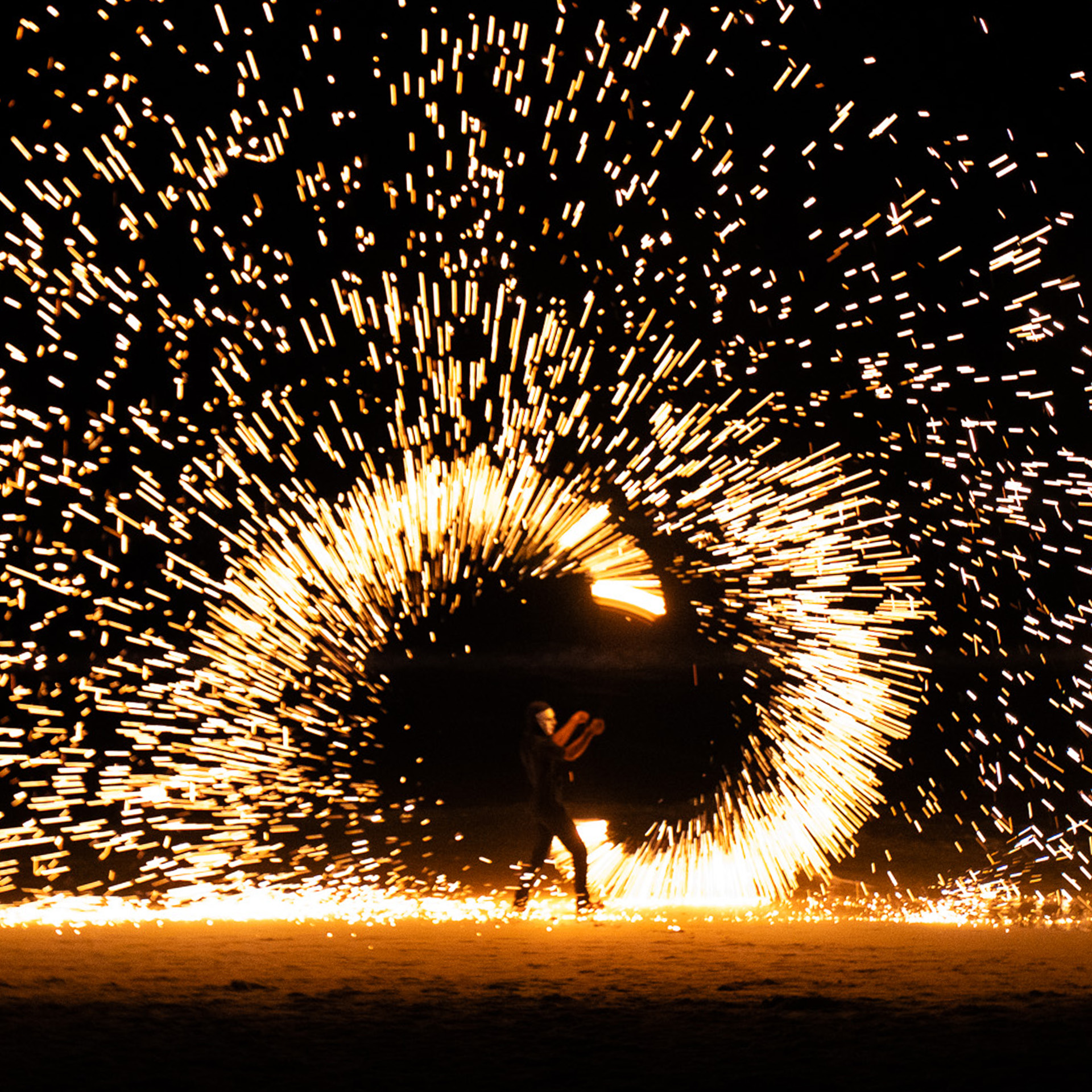 Fire dance show