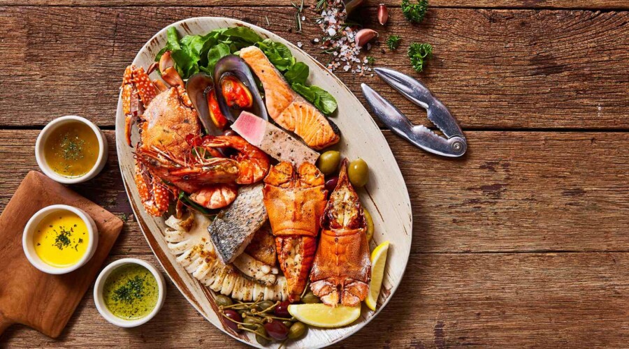BBQ seafood platter