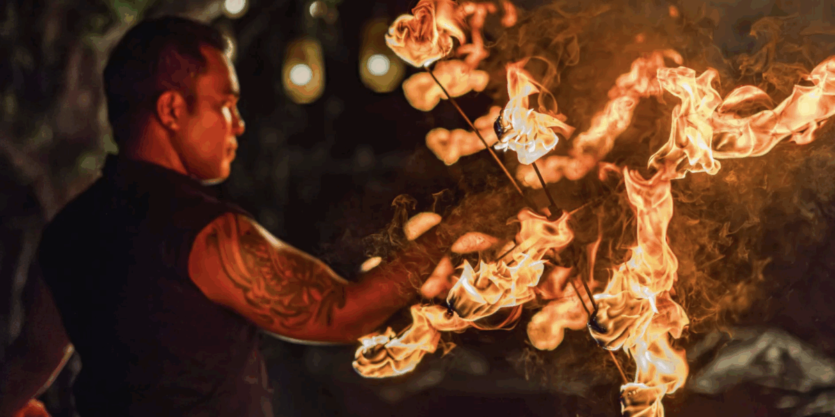 Fire dancers