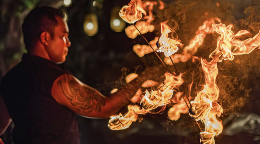 Fire dancers