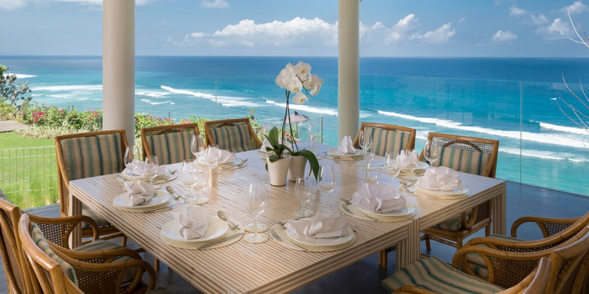 Villa Markisa dining with a view