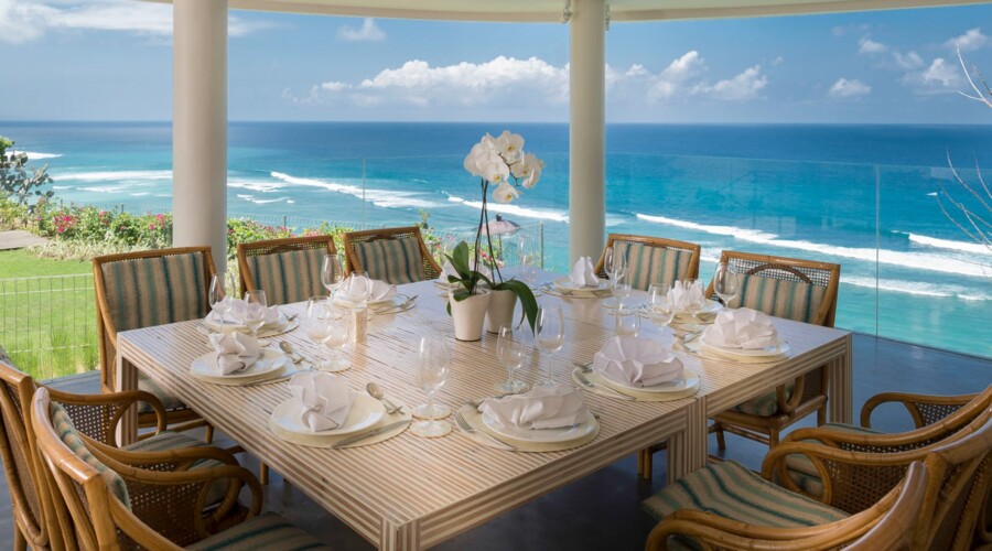 Villa Markisa dining with a view