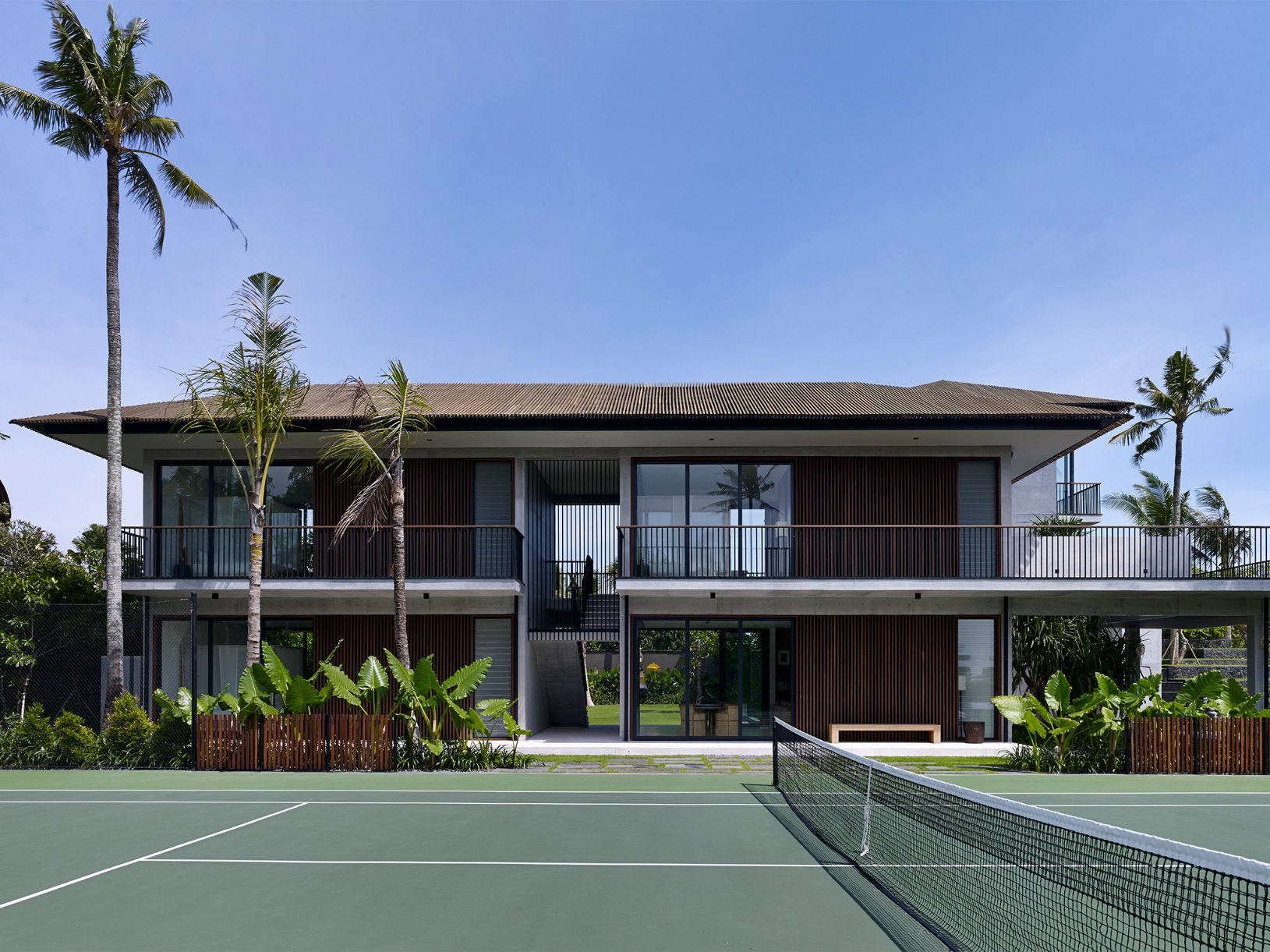 Exclusive use of the tennis courts