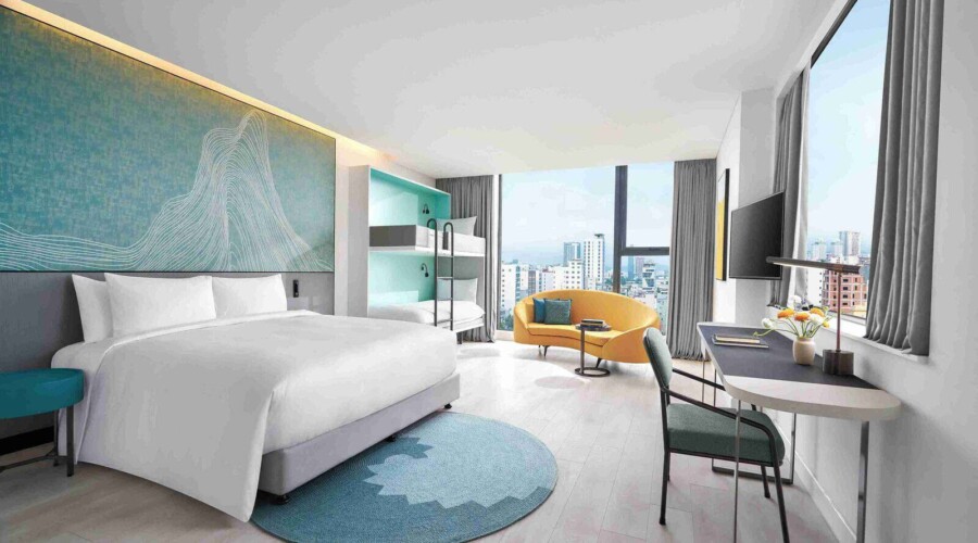 Family accessible room city view