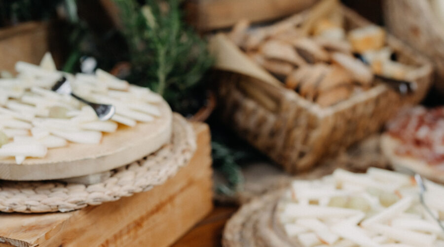 Buffet-style aperitivo and cocktail spreads